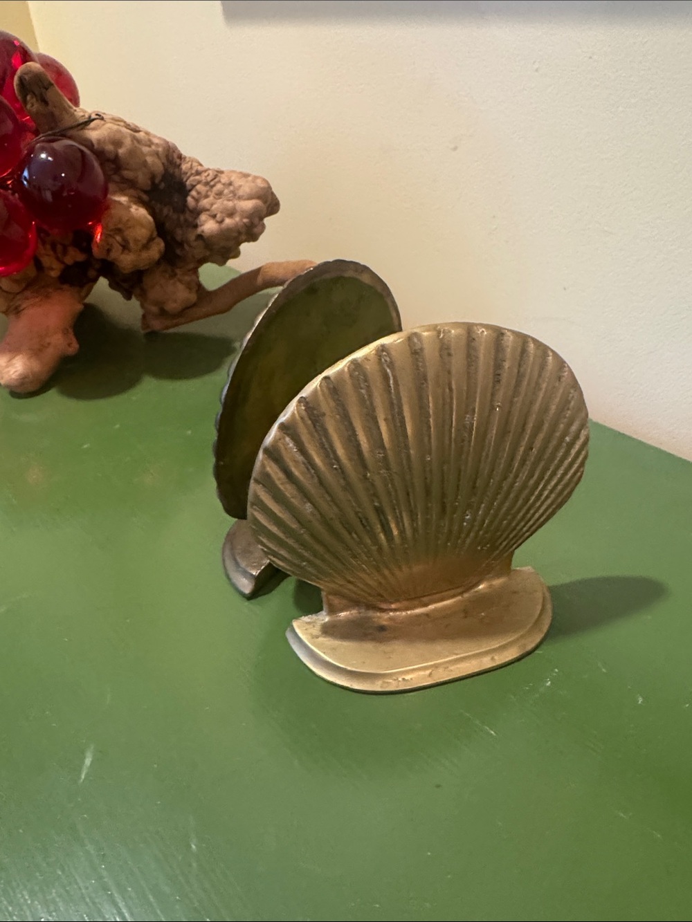 Vintage brass claims bookends